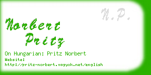 norbert pritz business card